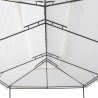 Pavillon mit Vorhängen 600x298x270 cm Weiß 180g/m²