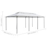 Pavillon mit Vorhängen 600x298x270 cm Weiß 180g/m²