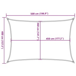 Sonnensegel 160 g/m² Schwarz 4x5 m HDPE