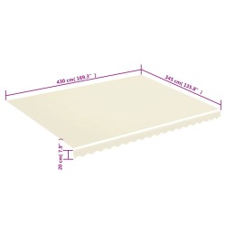 Markisenbespannung Creme 4,5x3,5 m