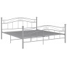 Bett Grau Metall 180x200 cm