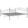 Bett Grau Metall 180x200 cm