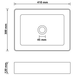 Luxus-Waschbecken Matt Creme 41x30x12 cm Keramik