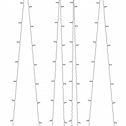 Solar-Lichterketten 5 Stk. 5x200 LED Warmweiß Innen Außen