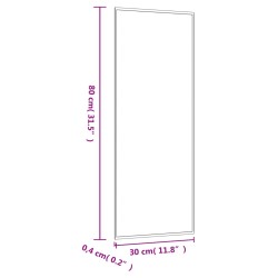 Wandspiegel 30x80 cm Glas Rechteckig