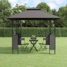 Pavillon mit Dach Anthrazit 300x300x270 cm Stahl