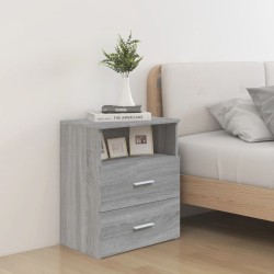 Nachttische 2 Stk. Grau Sonoma 50x32x60 cm