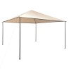 Pavilion Partyzelt Überdachung 4x4 m Stahl Beige