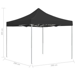 Profi-Partyzelt Faltbar Aluminium 3x3 m Anthrazit