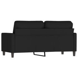 2-Sitzer-Sofa Schwarz 140 cm Samt