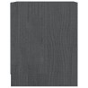 Nachttische 2 Stk. Grau 35,5x33,5x41,5 cm Massivholz Kiefer