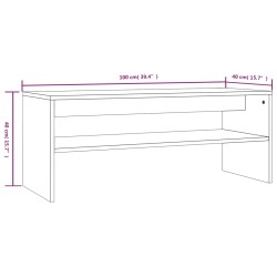 Couchtisch Räuchereiche 100x40x40 cm Holzwerkstoff