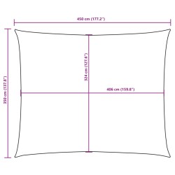 Sonnensegel Oxford-Gewebe Rechteckig 3,5x4,5 m Dunkelgrün