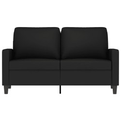 2-Sitzer-Sofa Schwarz 120 cm Samt