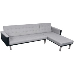 Schlafsofa L-Form Stoff...