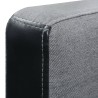 Schlafsofa L-Form Stoff Schwarz und Grau