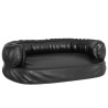 Hundebett Ergonomisch Schaumstoff Schwarz 60x42 cm Kunstleder