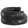 Hundebett Ergonomisch Schaumstoff Schwarz 60x42 cm Kunstleder