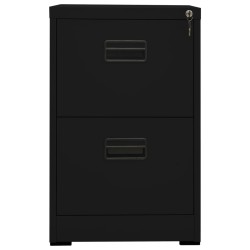 Aktenschrank Schwarz 46x62x72,5 cm Stahl