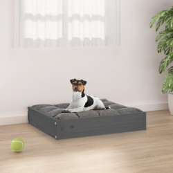 Hundebett Grau 51,5x44x9 cm Massivholz Kiefer