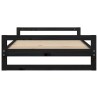 Hundebett Schwarz 105,5x75,5x28 cm Massivholz Kiefer