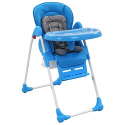 Baby-Hochstuhl Blau und Grau