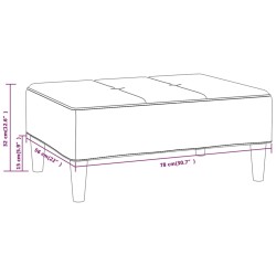 Fußhocker Gelb 78x56x32 cm Samt