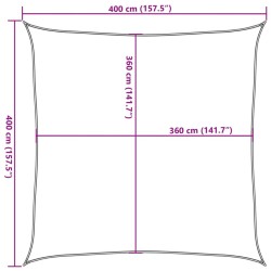 Sonnensegel 160 g/m² Hellgrün 4x4 m HDPE