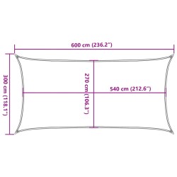 Sonnensegel 160 g/m² Hellgrün 3x6 m HDPE