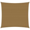 Sonnensegel 160 g/m² Taupe 7x7 m HDPE