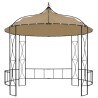 Pavillon 300x290 cm Taupe Rund