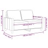 2-Sitzer-Sofa Hellgrau 140 cm Stoff