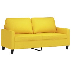 2-Sitzer-Sofa Hellgelb 140 cm Stoff