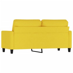 2-Sitzer-Sofa Hellgelb 140 cm Stoff