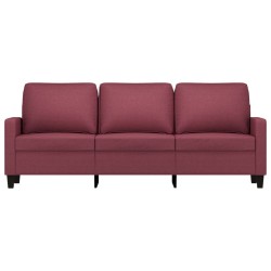 3-Sitzer-Sofa Weinrot 180 cm Stoff