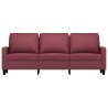 3-Sitzer-Sofa Weinrot 180 cm Stoff