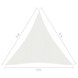 Sonnensegel 160 g/m² Weiß 4x5x5 m HDPE