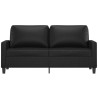 2-Sitzer-Sofa Schwarz 140 cm Kunstleder