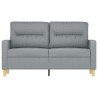 2-Sitzer-Sofa Hellgrau 120 cm Stoff