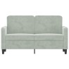 2-Sitzer-Sofa Hellgrau 120 cm Samt