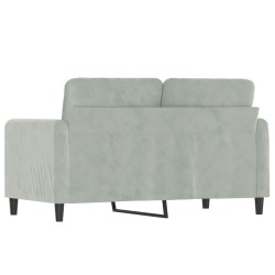 2-Sitzer-Sofa Hellgrau 120 cm Samt