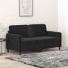 2-Sitzer-Sofa Schwarz 140 cm Samt