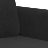 2-Sitzer-Sofa Schwarz 140 cm Samt