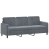 3-Sitzer-Sofa Dunkelgrau 180 cm Samt