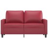 2-Sitzer-Sofa Weinrot 120 cm Kunstleder