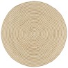 Teppich Handgefertigt Jute mit Spiralen-Design Weiß 150 cm