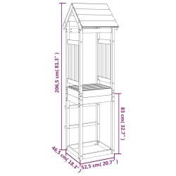 Spielturm 52,5x46,5x206,5 cm Massivholz Douglasie