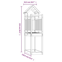 Spielturm 52,5x110,5x214 cm Massivholz Douglasie