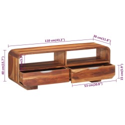 TV-Schrank 110x30x40 cm Massivholz Akazie