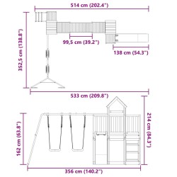 Spielturm Imprägniertes Kiefernholz